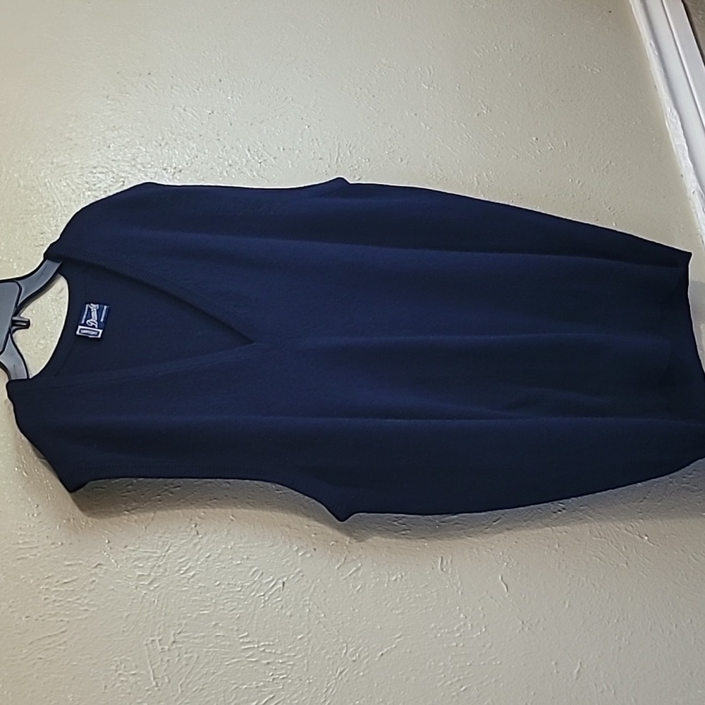 Drumohr 100% pure cashmere Sweater Vest V-Neck Navy blue Men's Vest